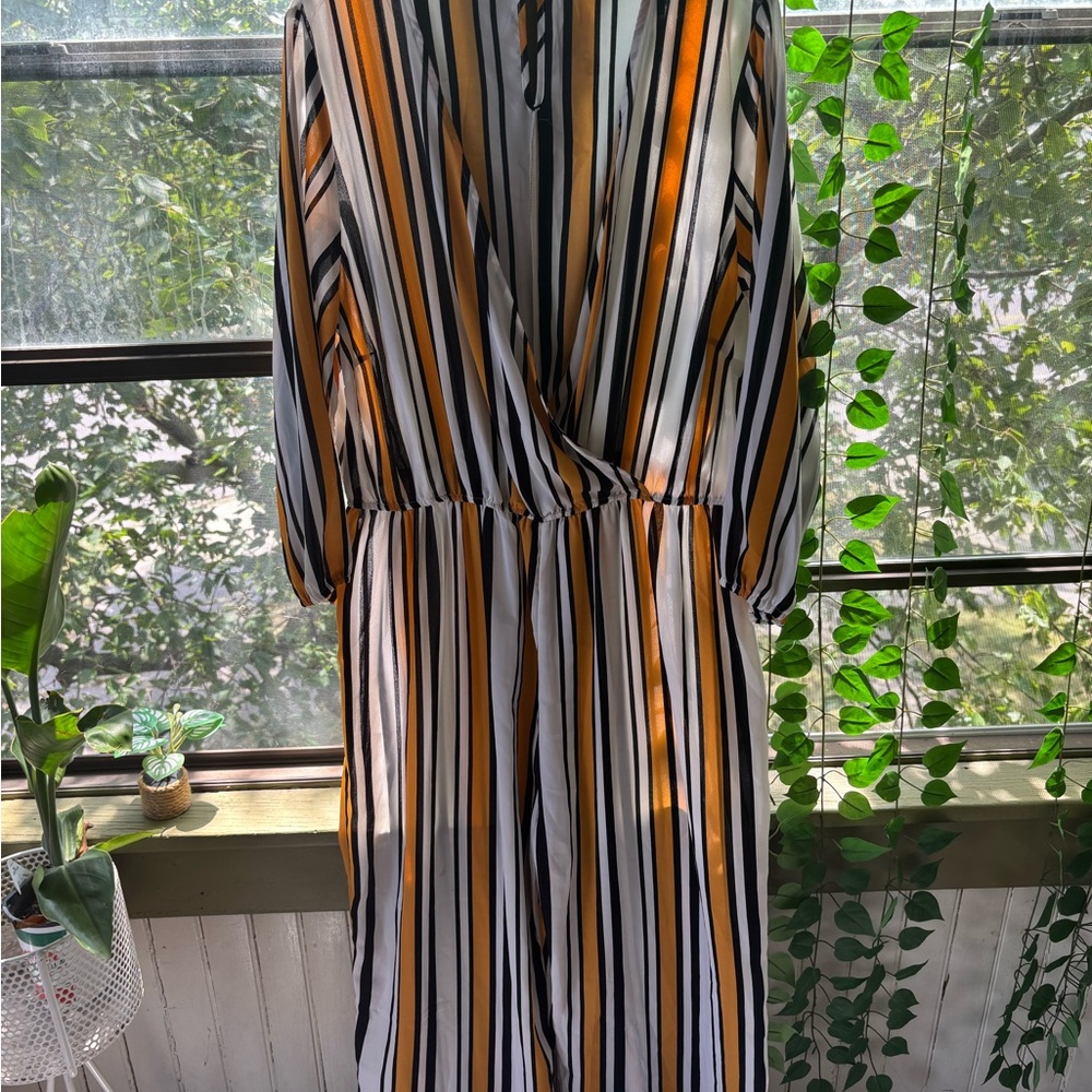 Striped Multicolor Wrap one piece